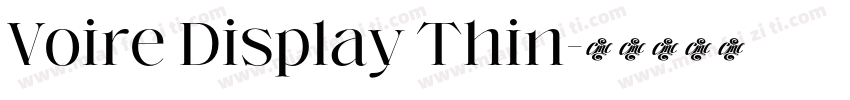 Voire Display Thin字体转换